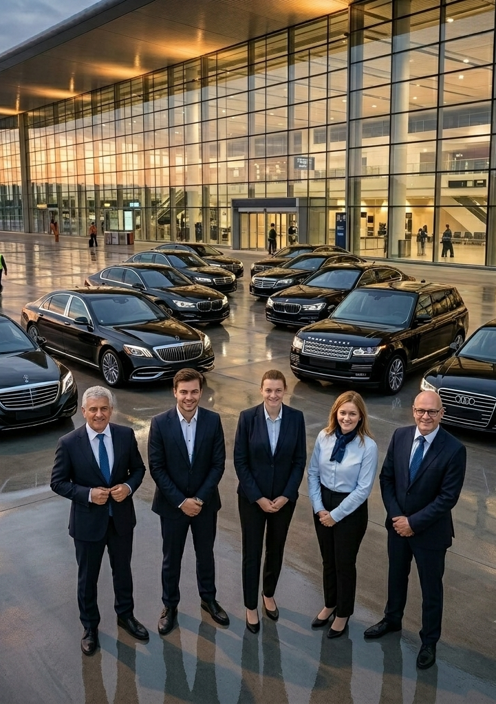 Airport Taxi Athens team and fleet at Athens International Airport